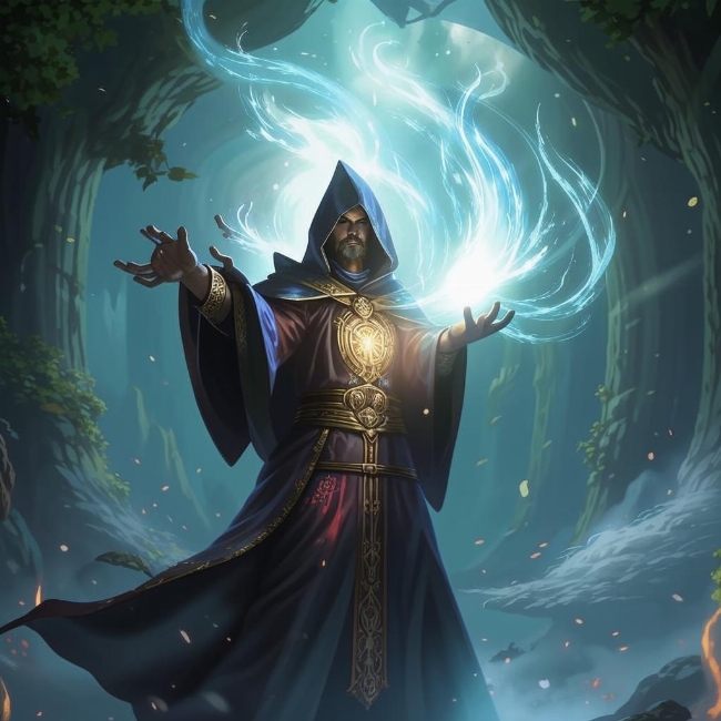 Колдун, творящий заклинание