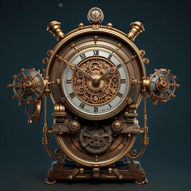 Стеampunk часы