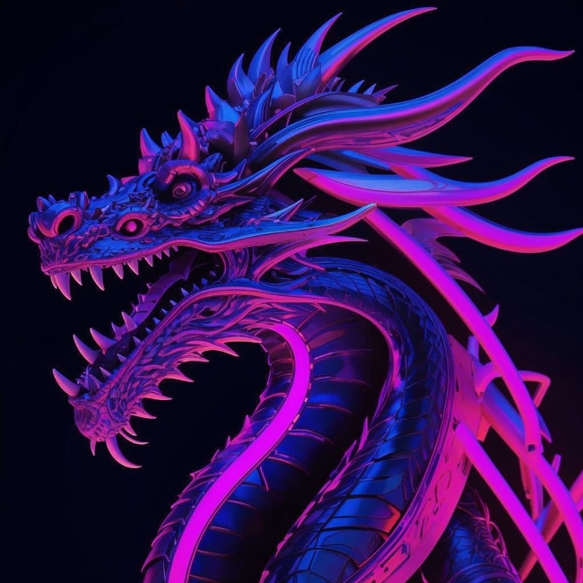 Неоновый дракон