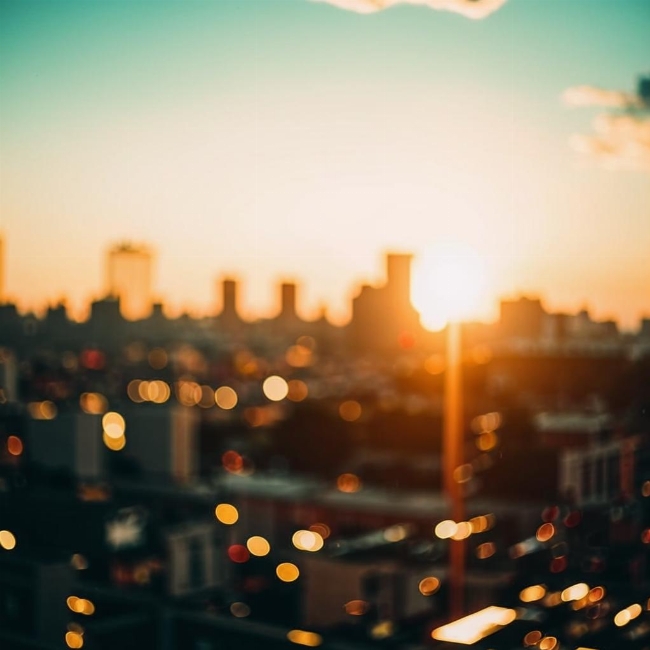 Линия горизонта на закате