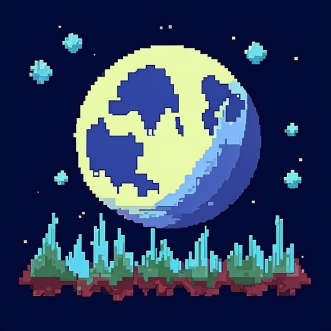 Пиксельная луна