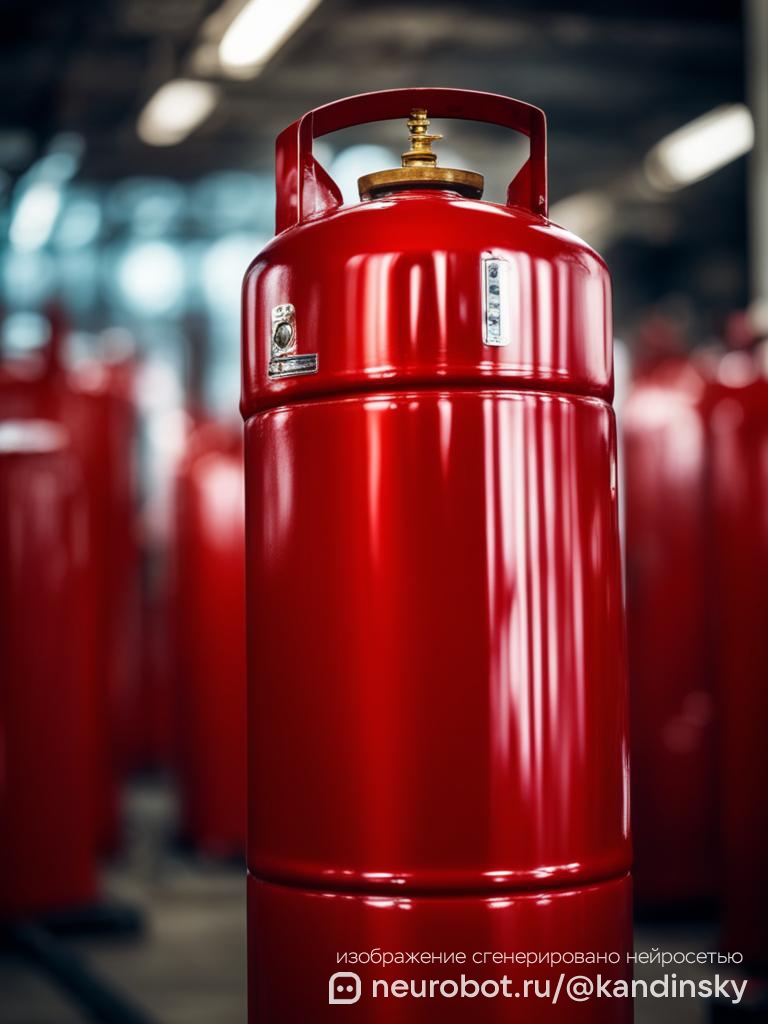 Продажа и заправка бытовых газовых баллонов промт для нейросети Кандинский, 9:16