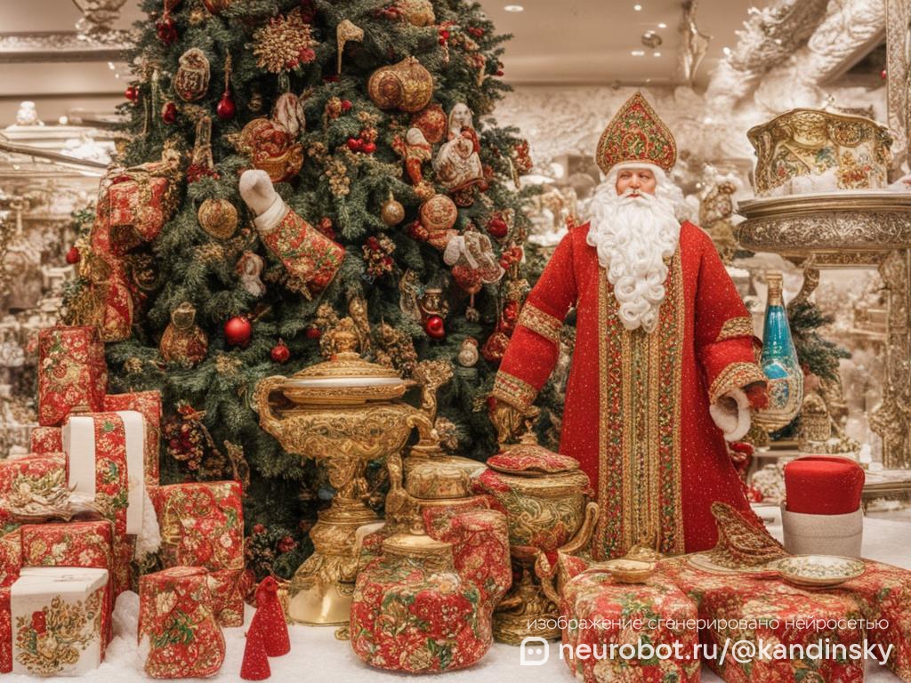 Новогодние товары промт для нейросетей